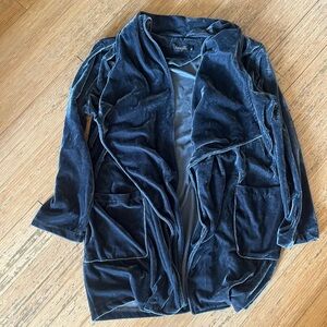 Luxurious Velvet Open Cardigan